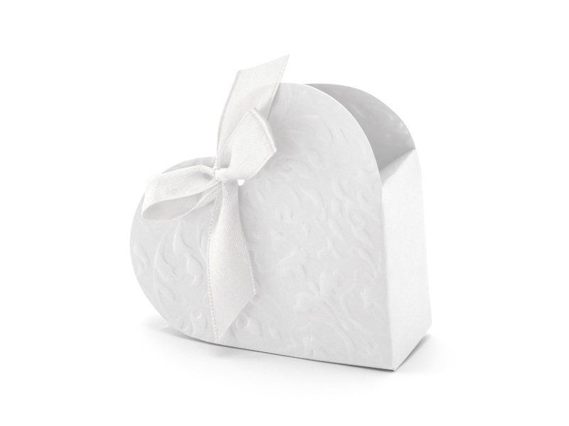 white favour heart shape white favour heart shape