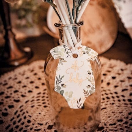 Oh Baby Table Confetti baby shower oh baby tags