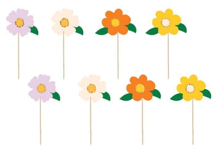 Flower Cupcake Toppers Flower Cupcake Toppers
