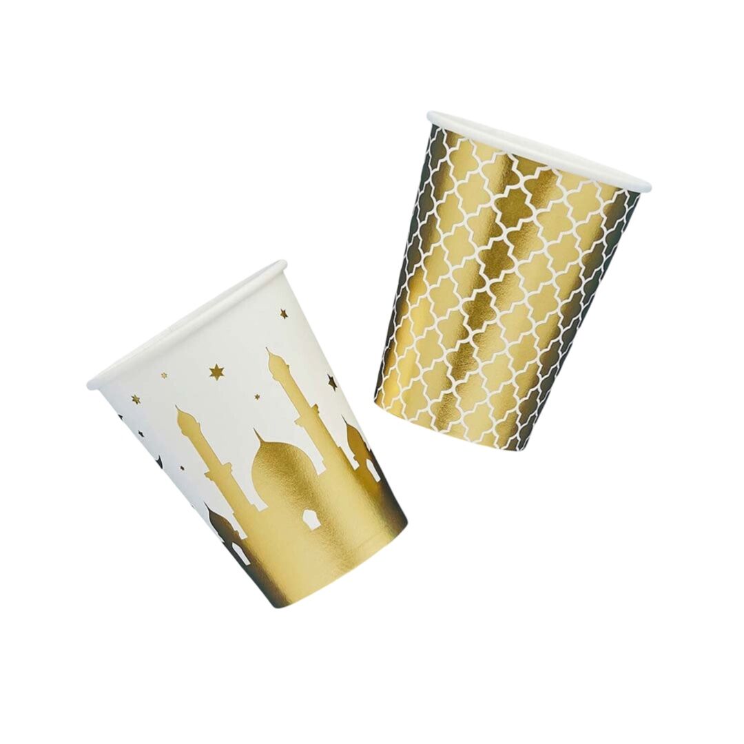 Eid Gold Foiled Paper Cups