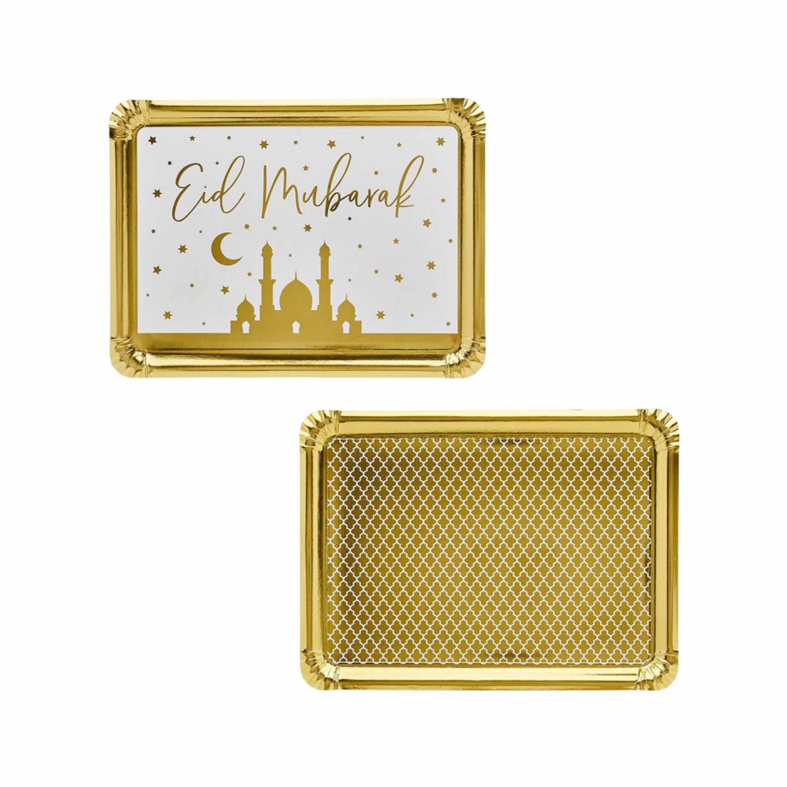 Large Gold Eid Serving Platters