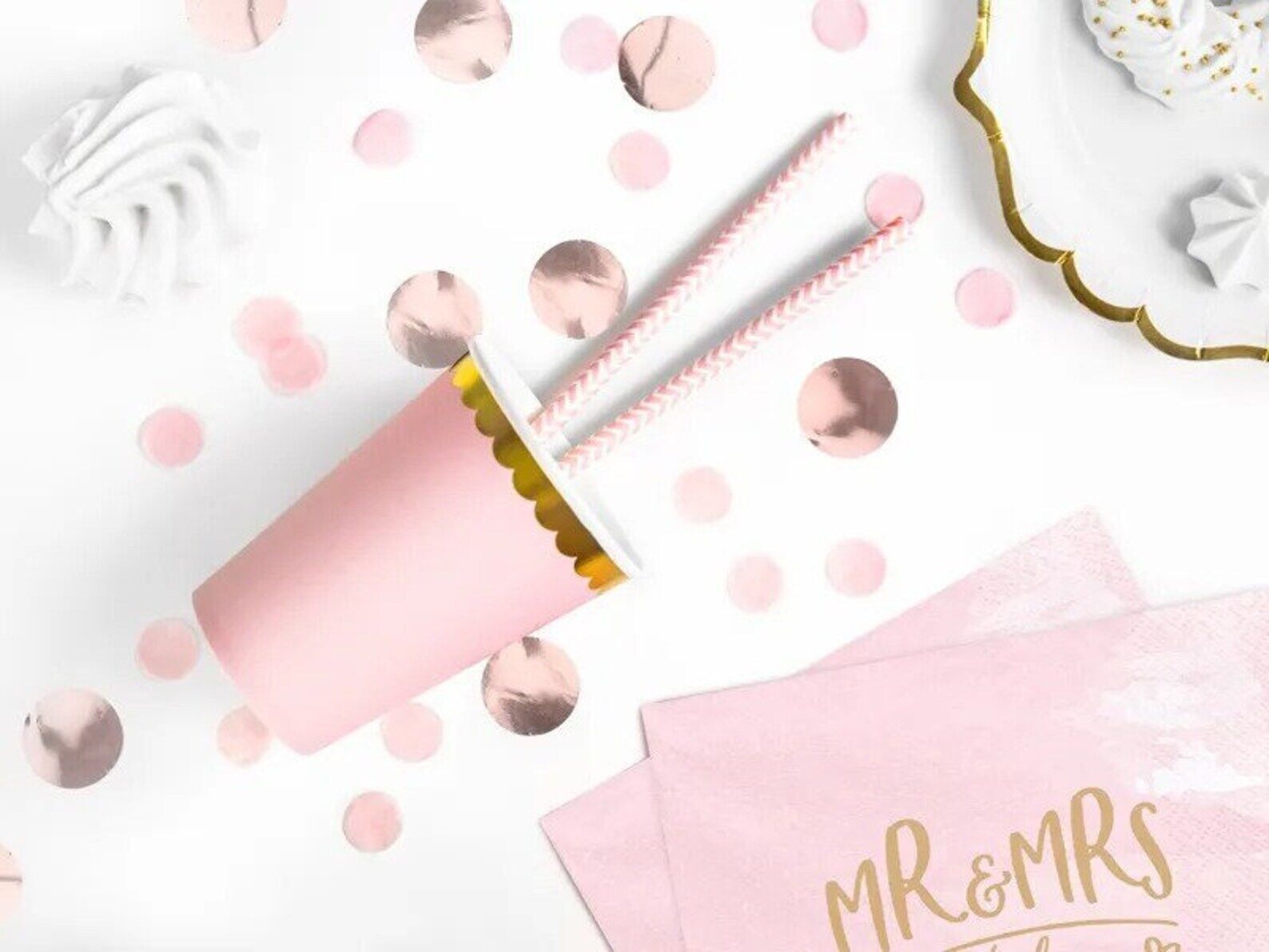 Pastel Pink Paper Cups