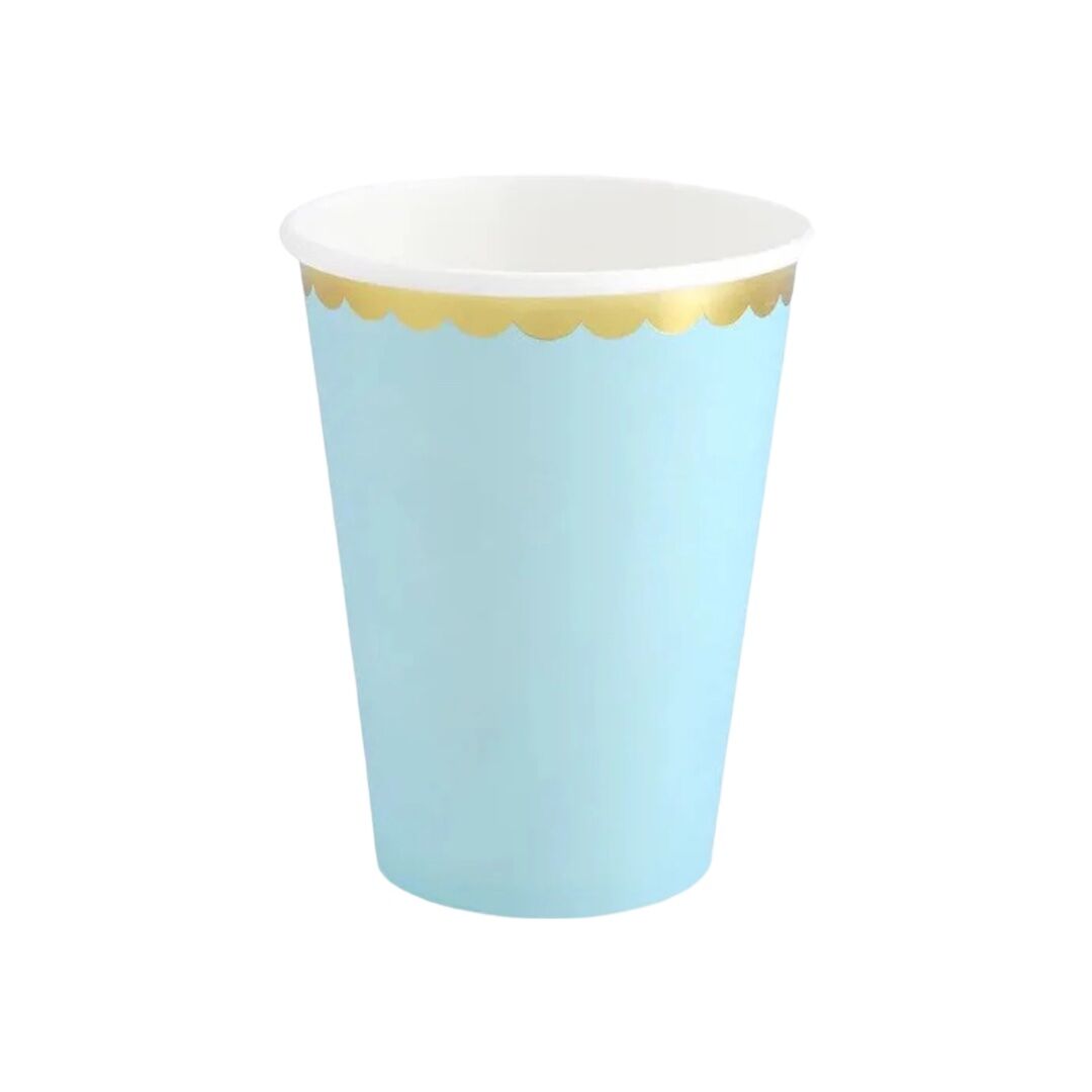 Pastel Blue Paper Cups