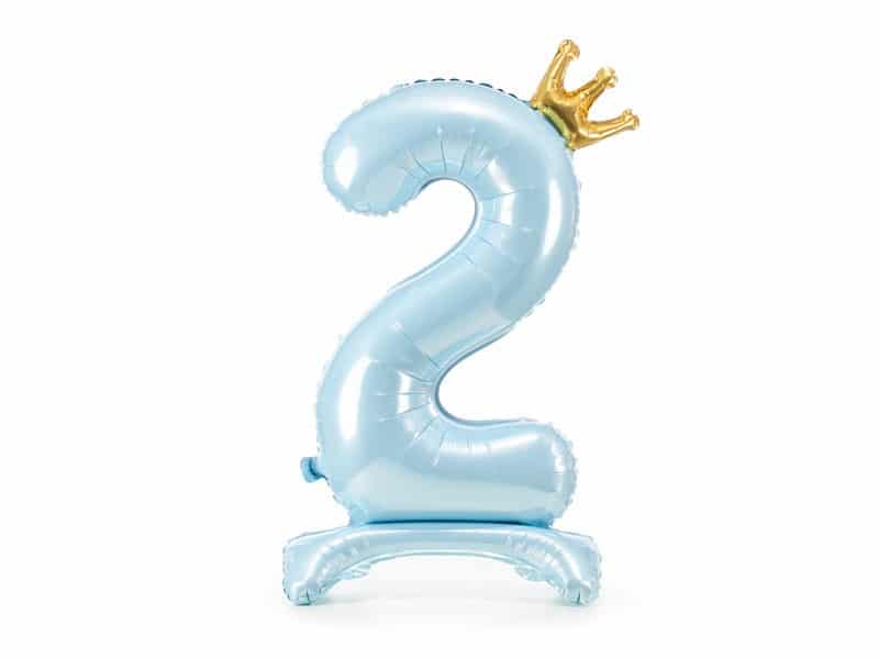 Baby Blue Foil Balloon Number 1 Baby Blue Foil Balloon Number 2