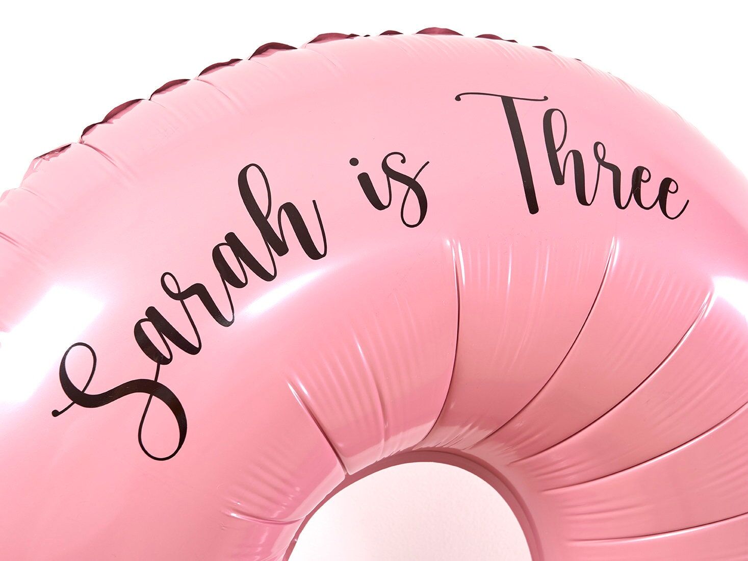 Pink Dinosaur Balloon Sculpture Black Vinyl Stickers