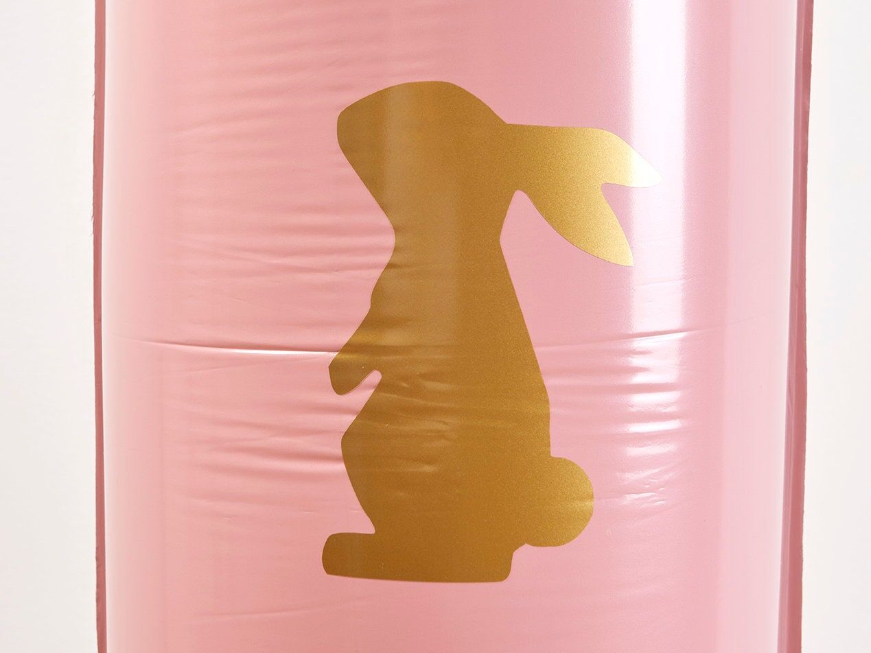 Bunny Pink Balloon Sculptures Gold Bunny Stickers