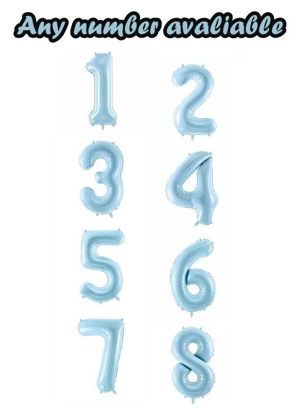 Bunny Blue Balloon Sculptures.jpg Blue Foil Balloon Number