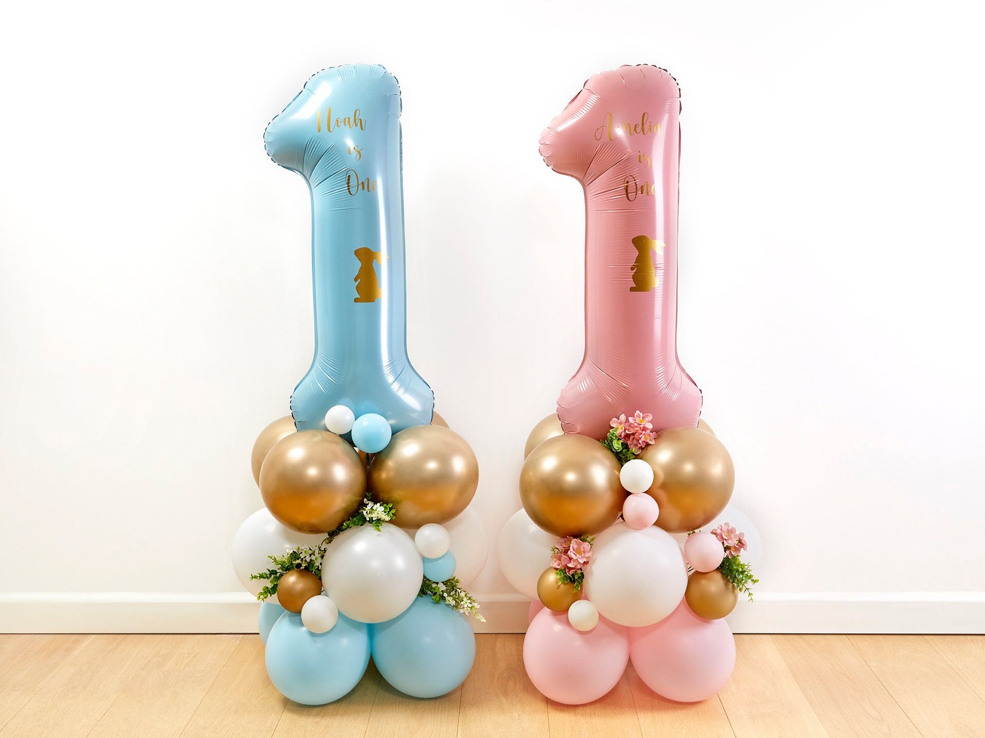 Bunny Pink Balloon Sculptures Bunny Blu and Pink Balloon Sculptures