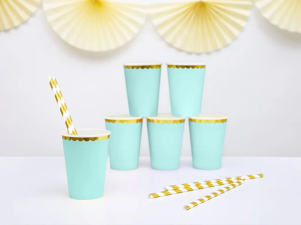 Mint Pastel Paper Cups