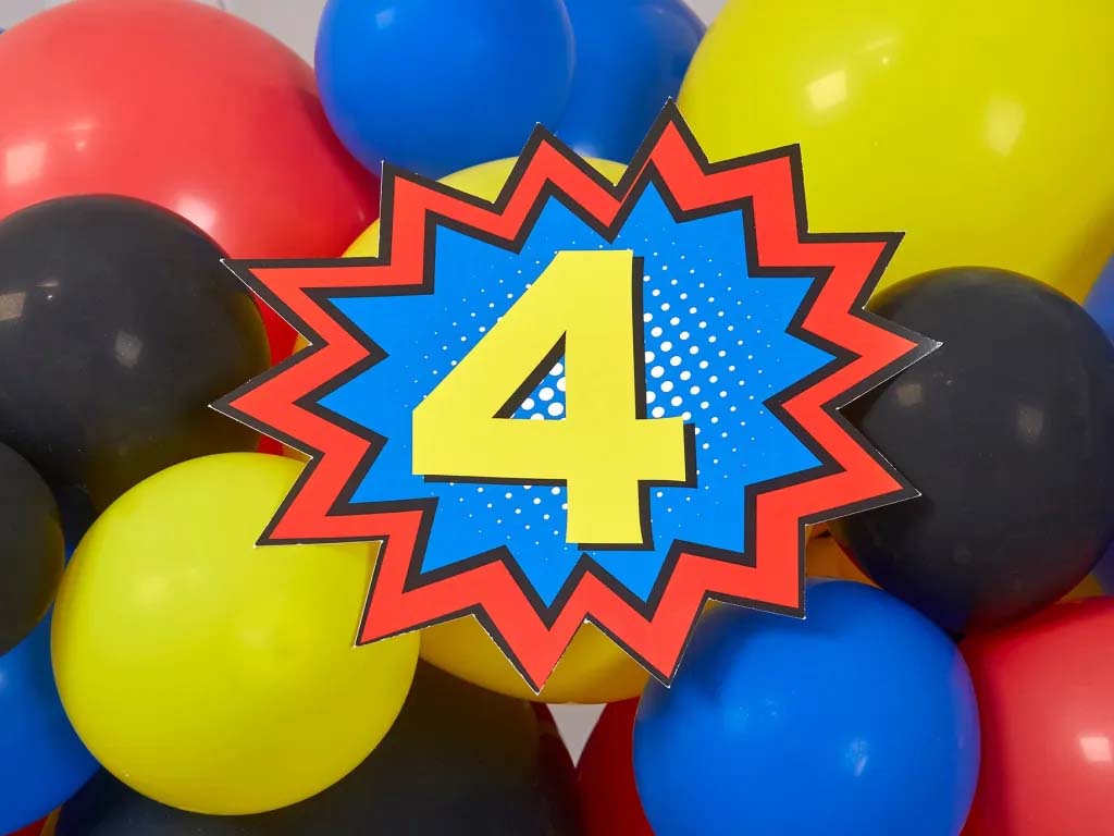 Super-Hero-Balloon-Garland-3 Super Hero Balloon Garland