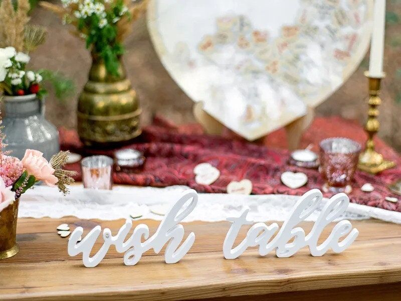wish table sign