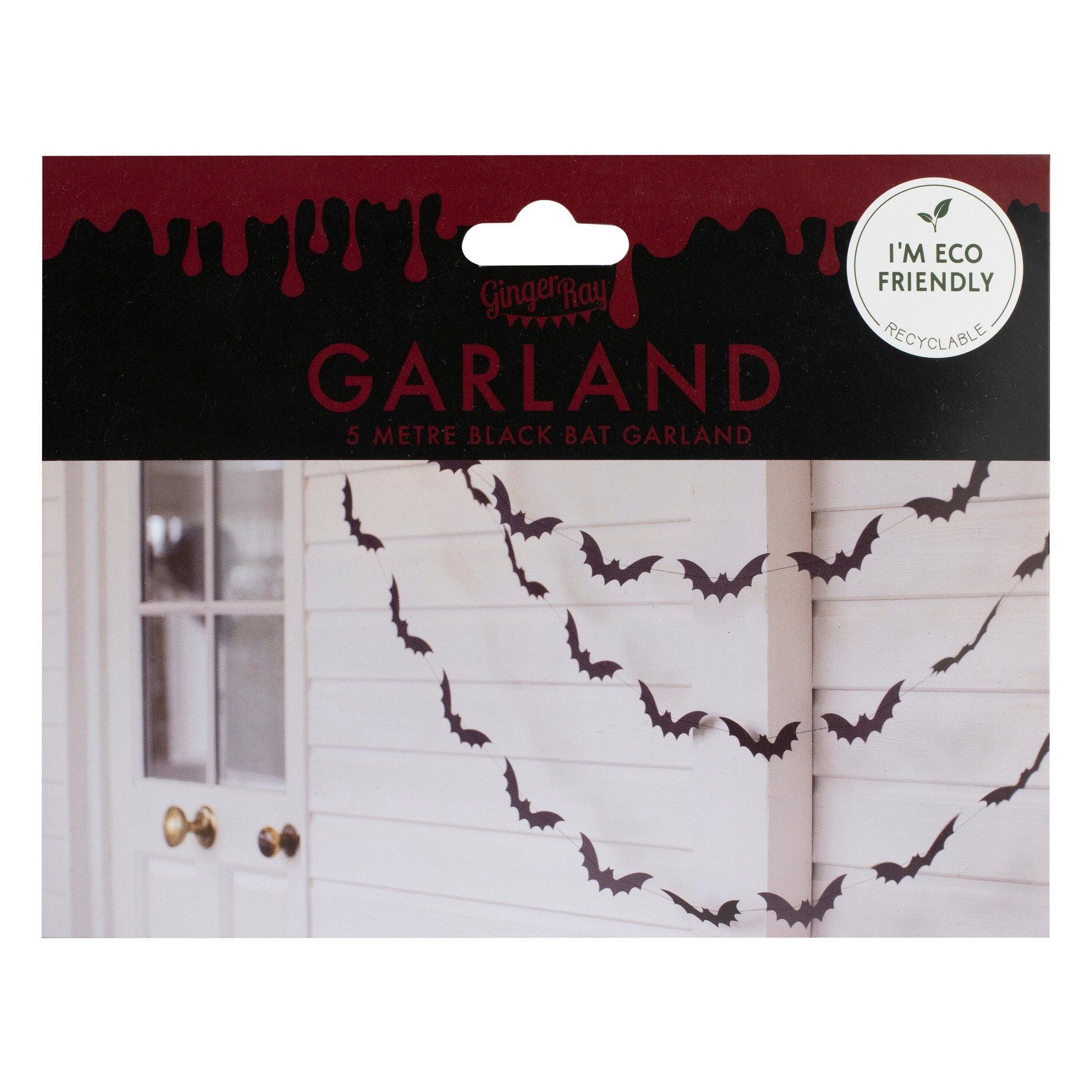 Black Bat Halloween Garland Halloween Bats Garland
