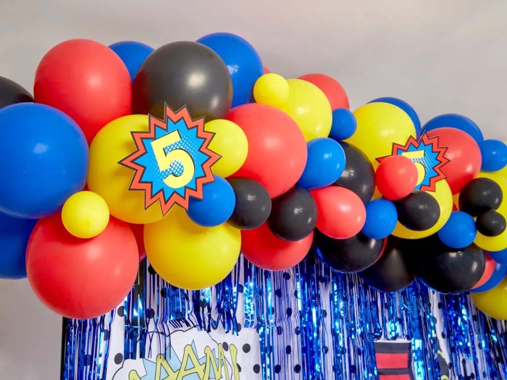 Super-Hero-Balloon-Garland-3 Super Hero Balloon Garland