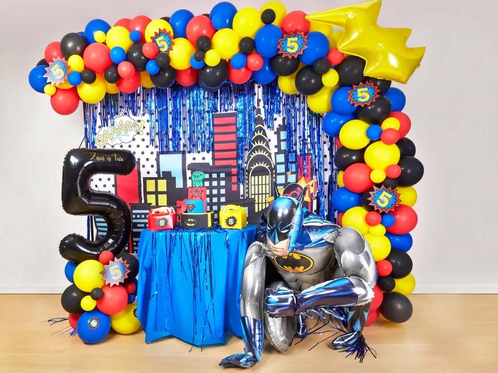 Super Hero Backdrop Super Hero Balloon Garland