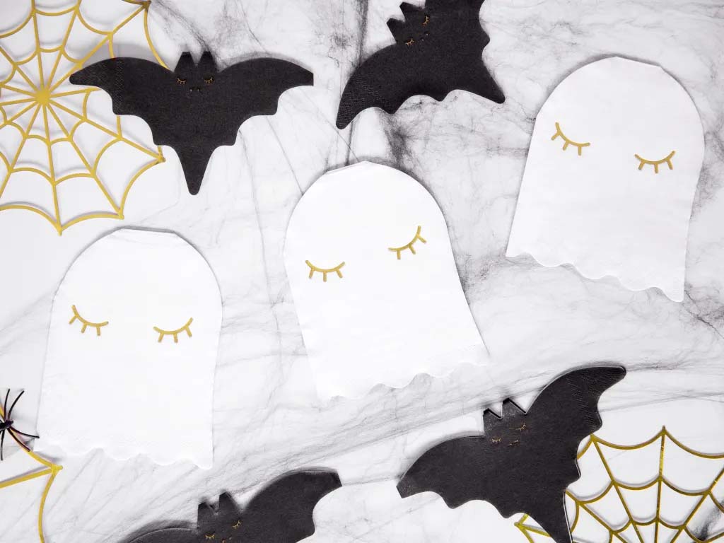 Halloween Bat Paper Napkins Cute Ghost Paper Napkins
