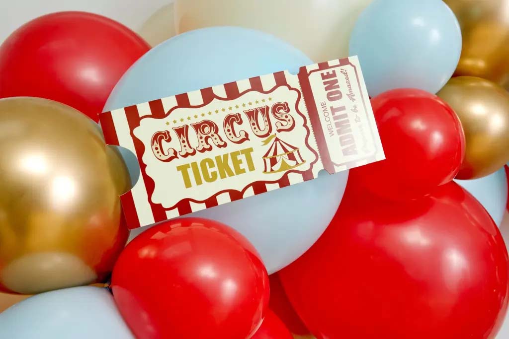 Circus Themed Ticket