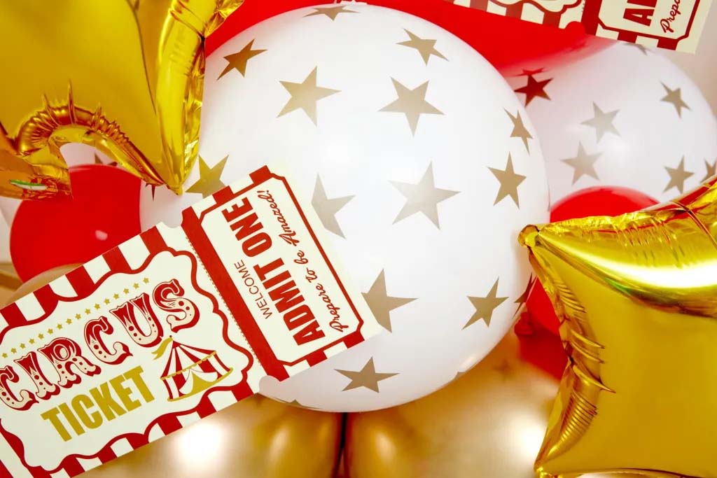 Circus Ticket Entry Cutouts