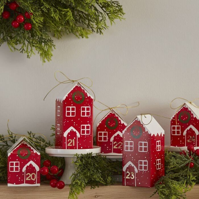 10 Santa Hat Glass Decorations Fill Your Own Advent Calendar