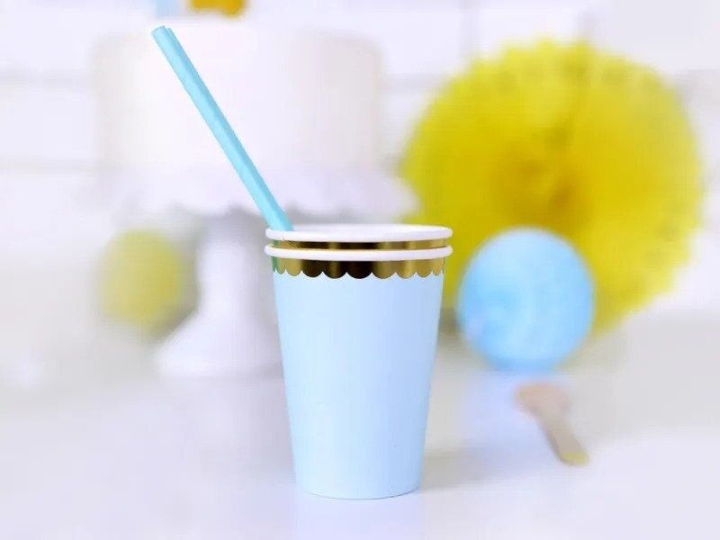 Blue Pastel Paper Cups