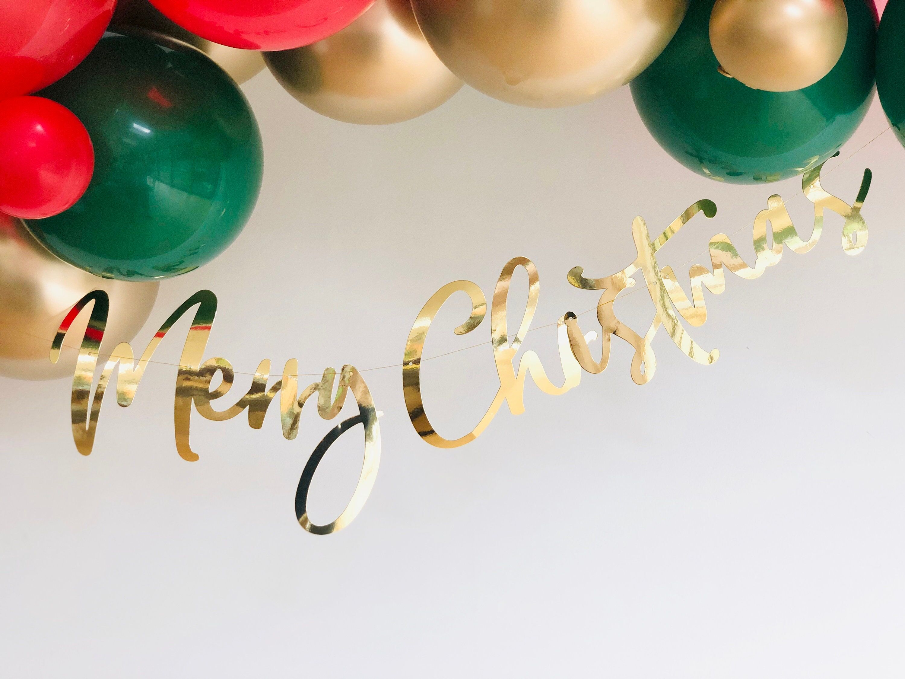 Christmas Balloon Garland Merry Christmas Banner