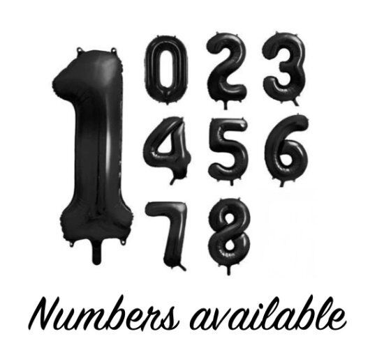 Harry Potter Balloon Sculpture Black Foil Number Balloons