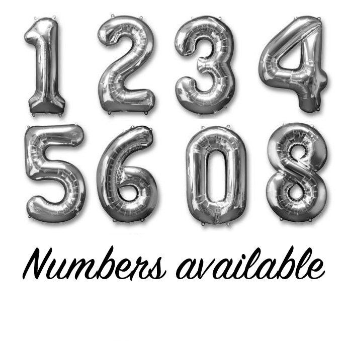 Star Wars Balloon Sculpture Silver Foil Number Balloon Numbers