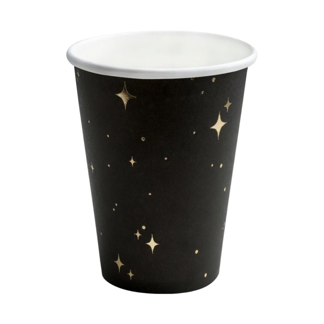 Paper Cups with Gold Stars