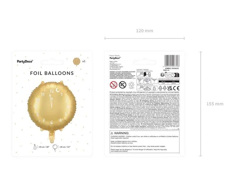 Gold Clock Balloon Gold Clock Foil Balloon