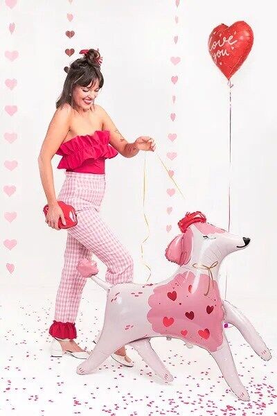 Valentine's Day Poodle Foil Balloon Valentine's Day Poodle Foil Balloon