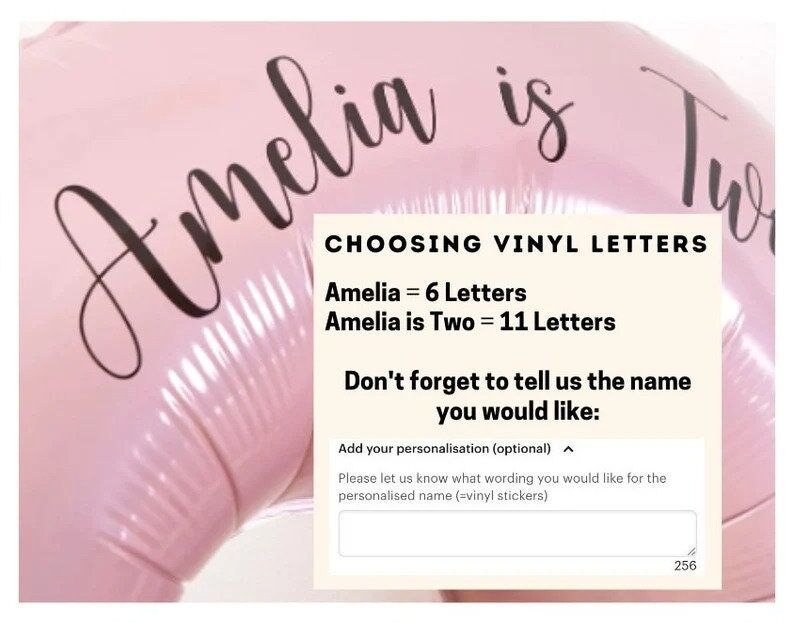 Pink Safari Balloon Sculpture Sticker vinyl letters