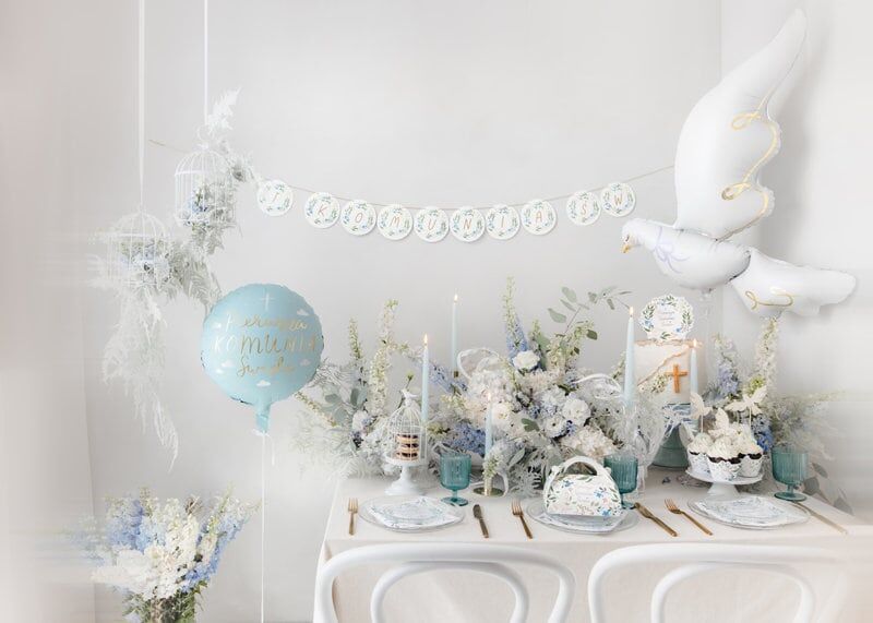 Dove Foil Balloon Christening party decorations