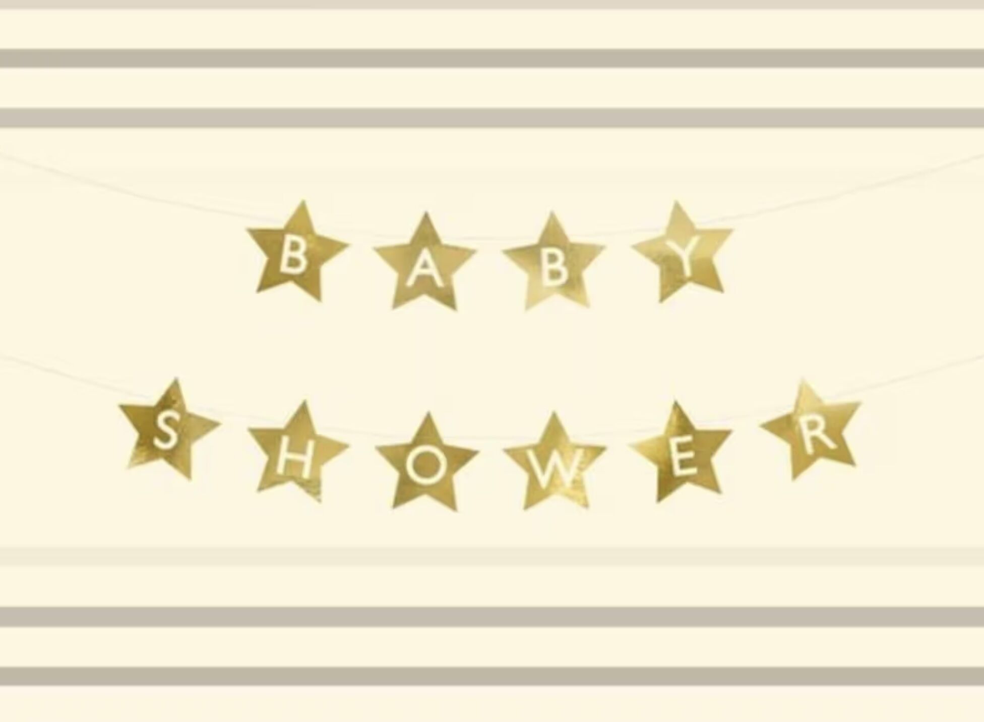 Foil Gold Baby Shower Banner