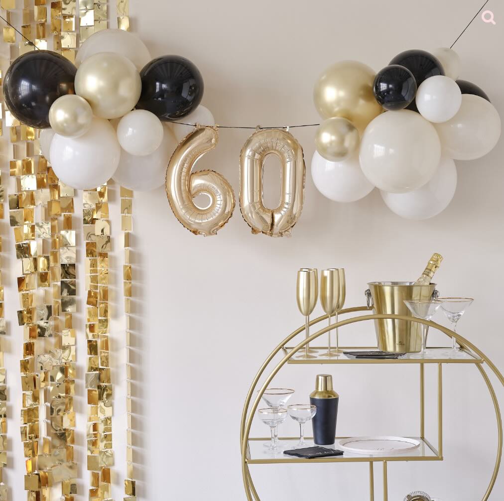 60th Birthday Balloon Bunting