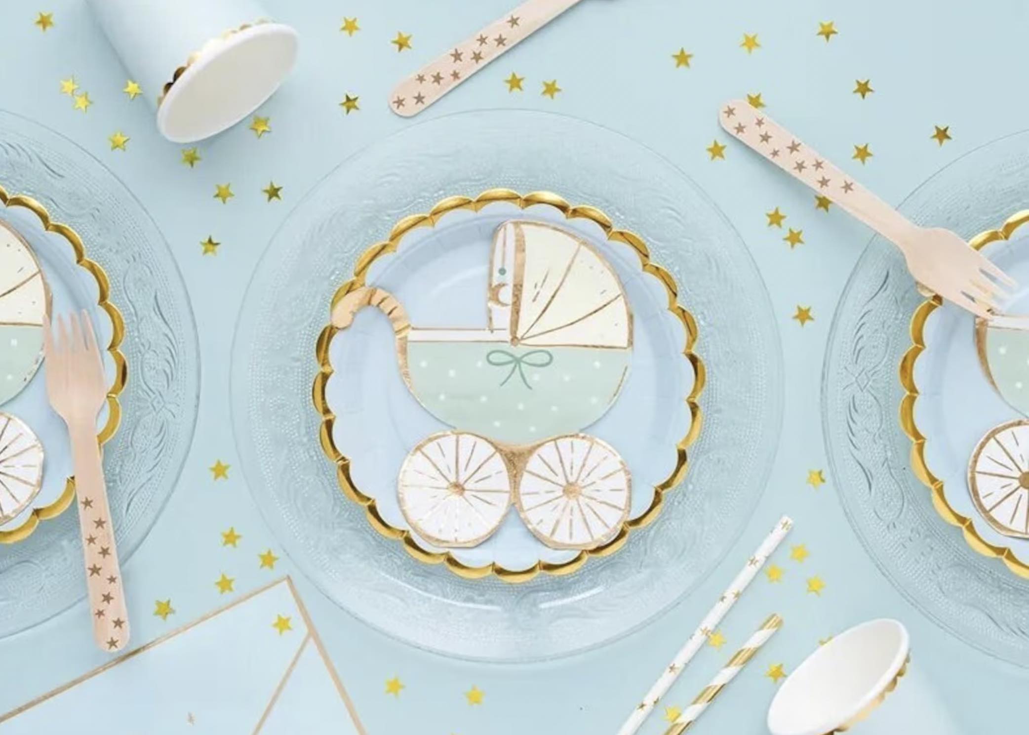 trolley blue Baby Boy Stroller Napkins