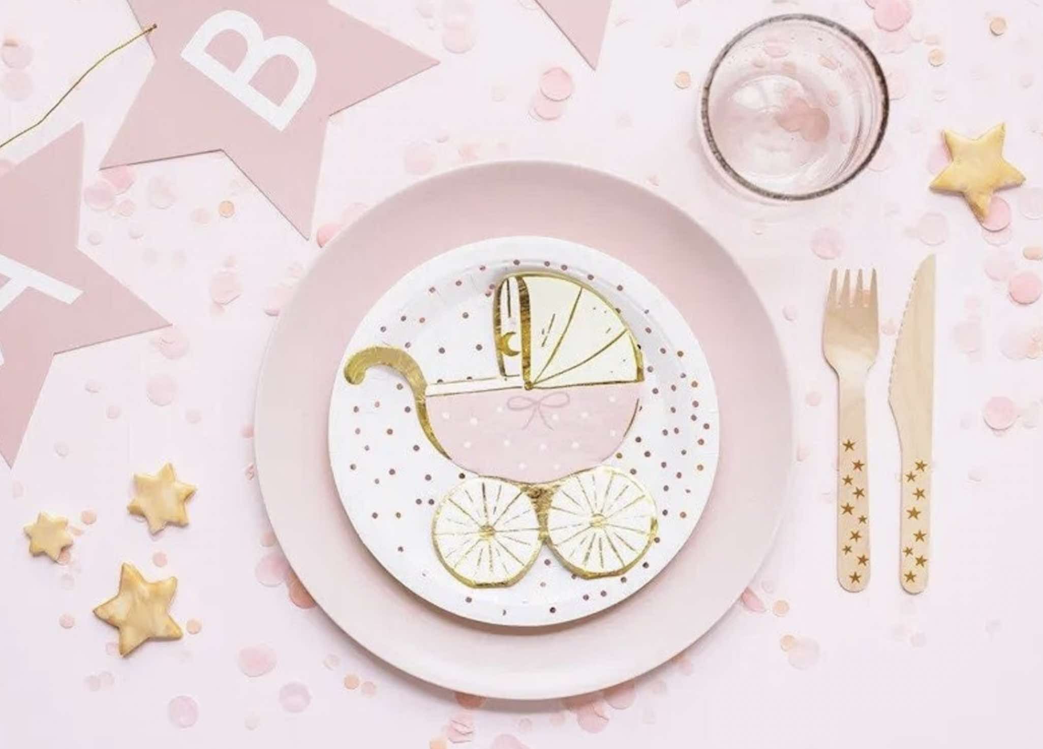 Pink Baby Stroller Napkins