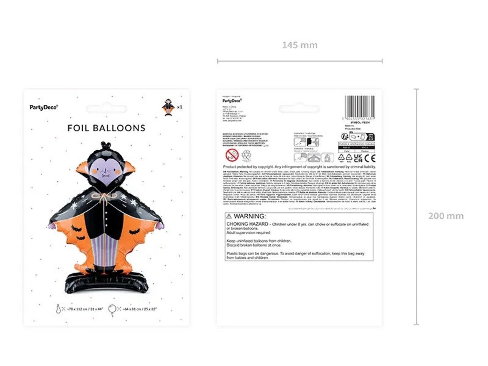 Dracula Standing Foil Balloon Dracula Standing Foil Balloon