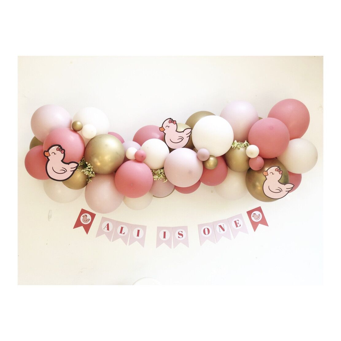 Pink Duck Balloon Arch