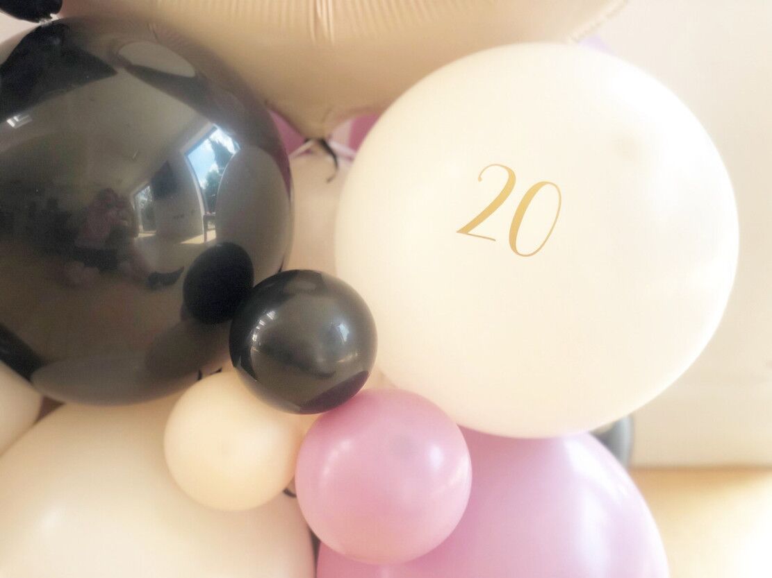 Purple Double Digit Balloon Sculpture