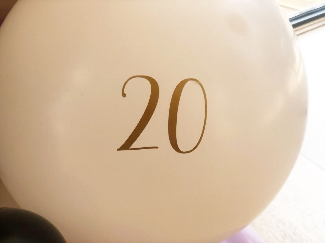 Purple Double Digit Balloon Sculpture