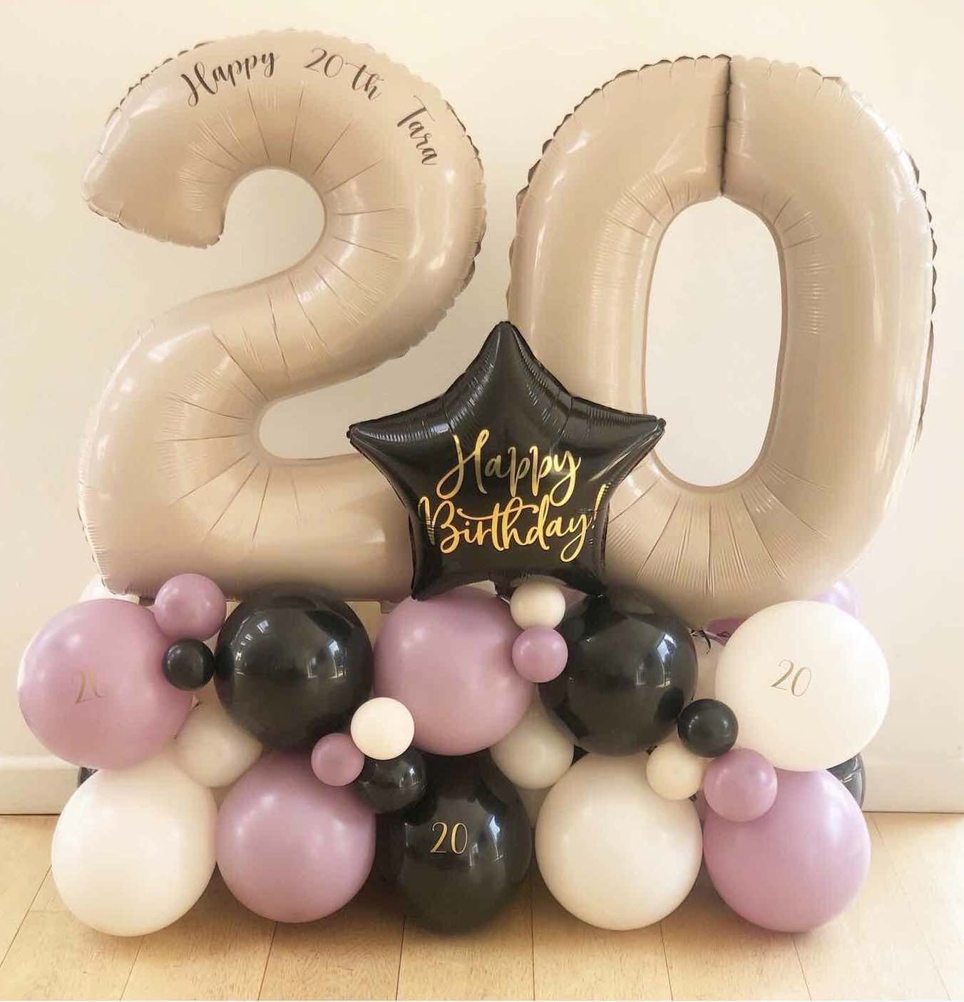 Purple Double Digit Balloon Sculpture