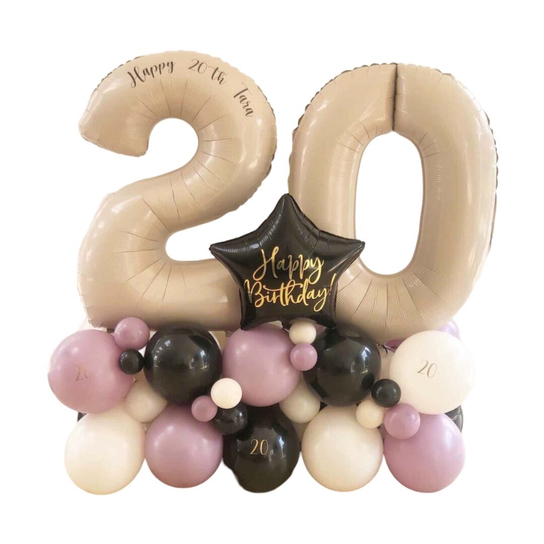 Purple Double Digit Balloon Sculpture
