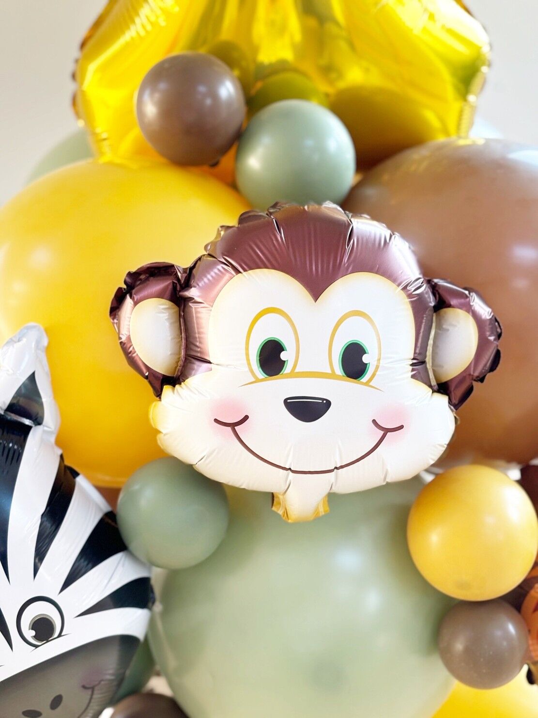 Natural Safari Birthday Balloon Sculpture