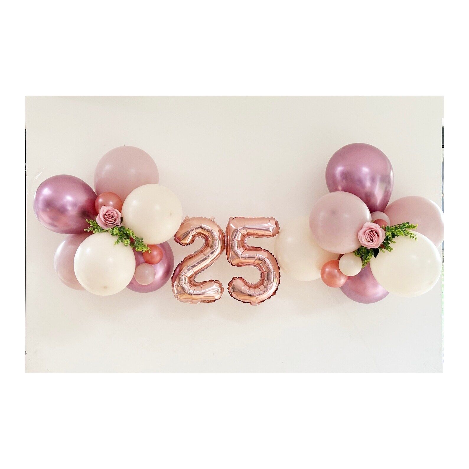 Any Number Rose Gold Balloon Bunting