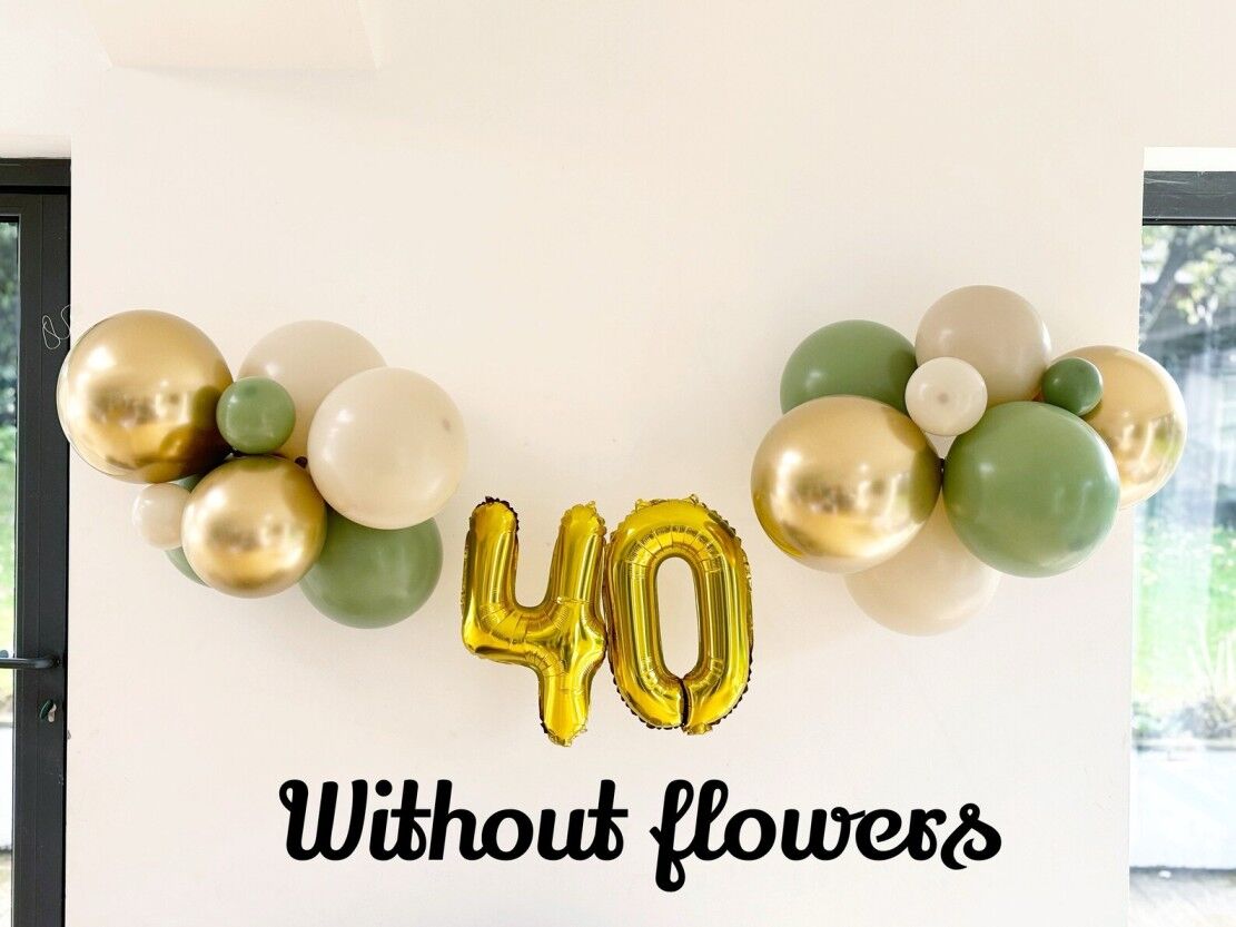 Any Number Sage Green Balloon Bunting