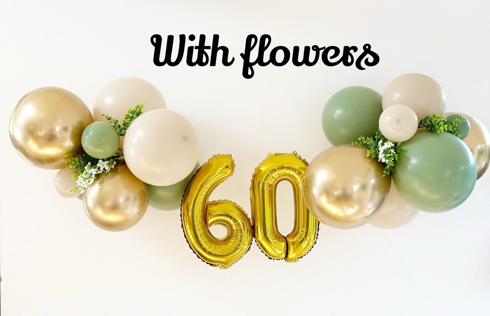 Any Number Sage Green Balloon Bunting