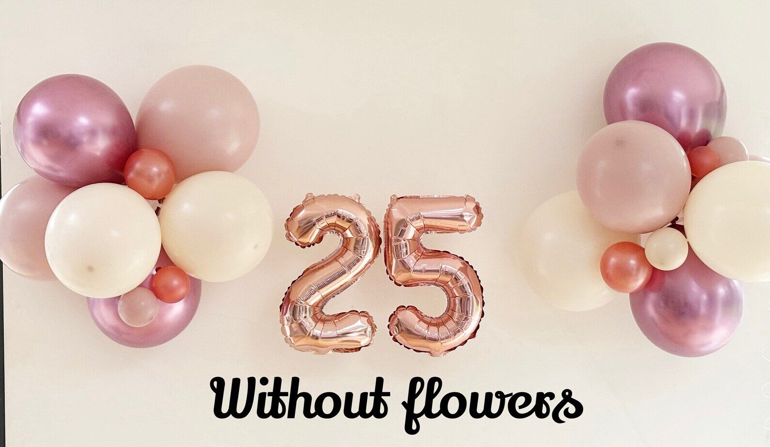 Any Number Rose Gold Balloon Bunting