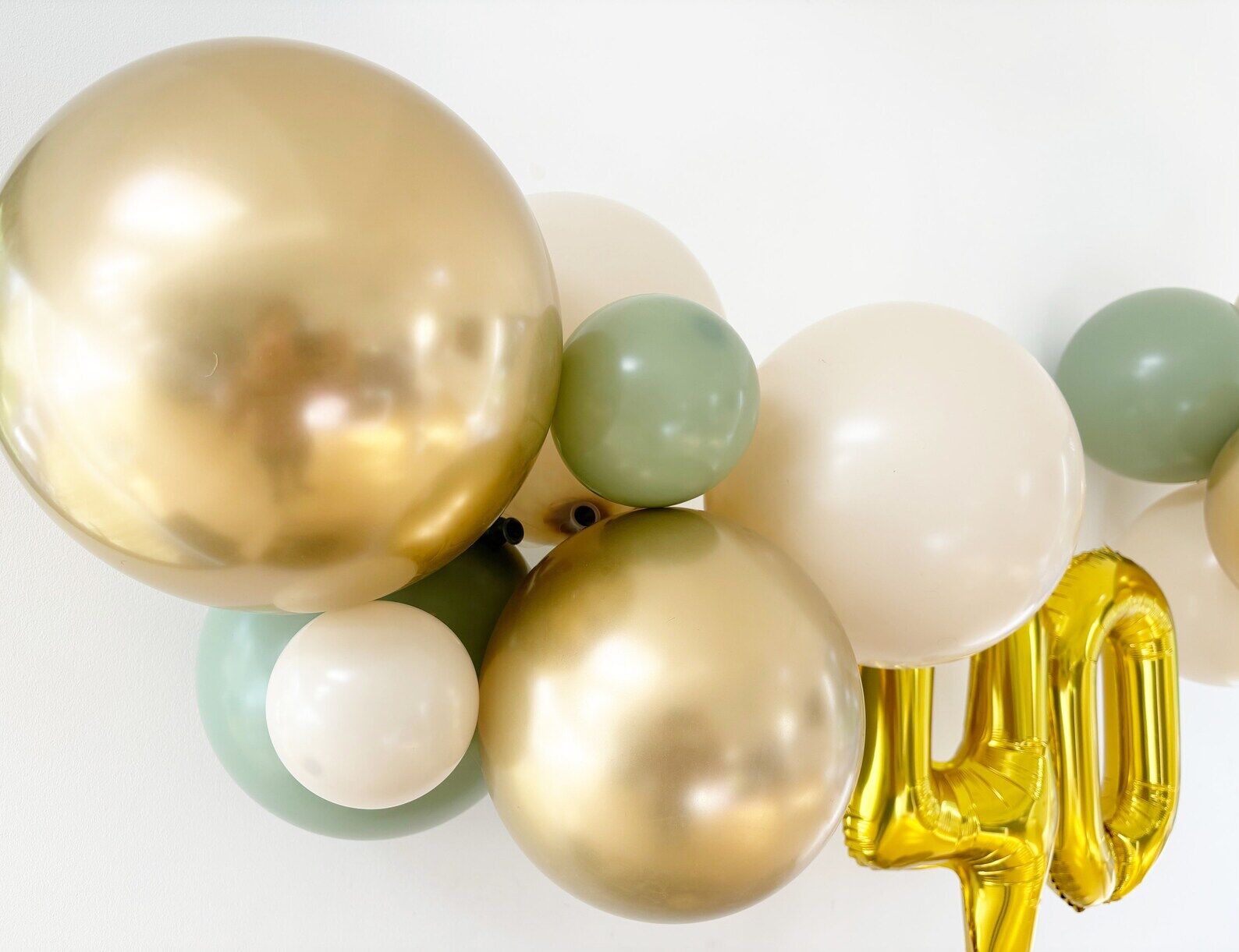 Any Number Sage Green Balloon Bunting