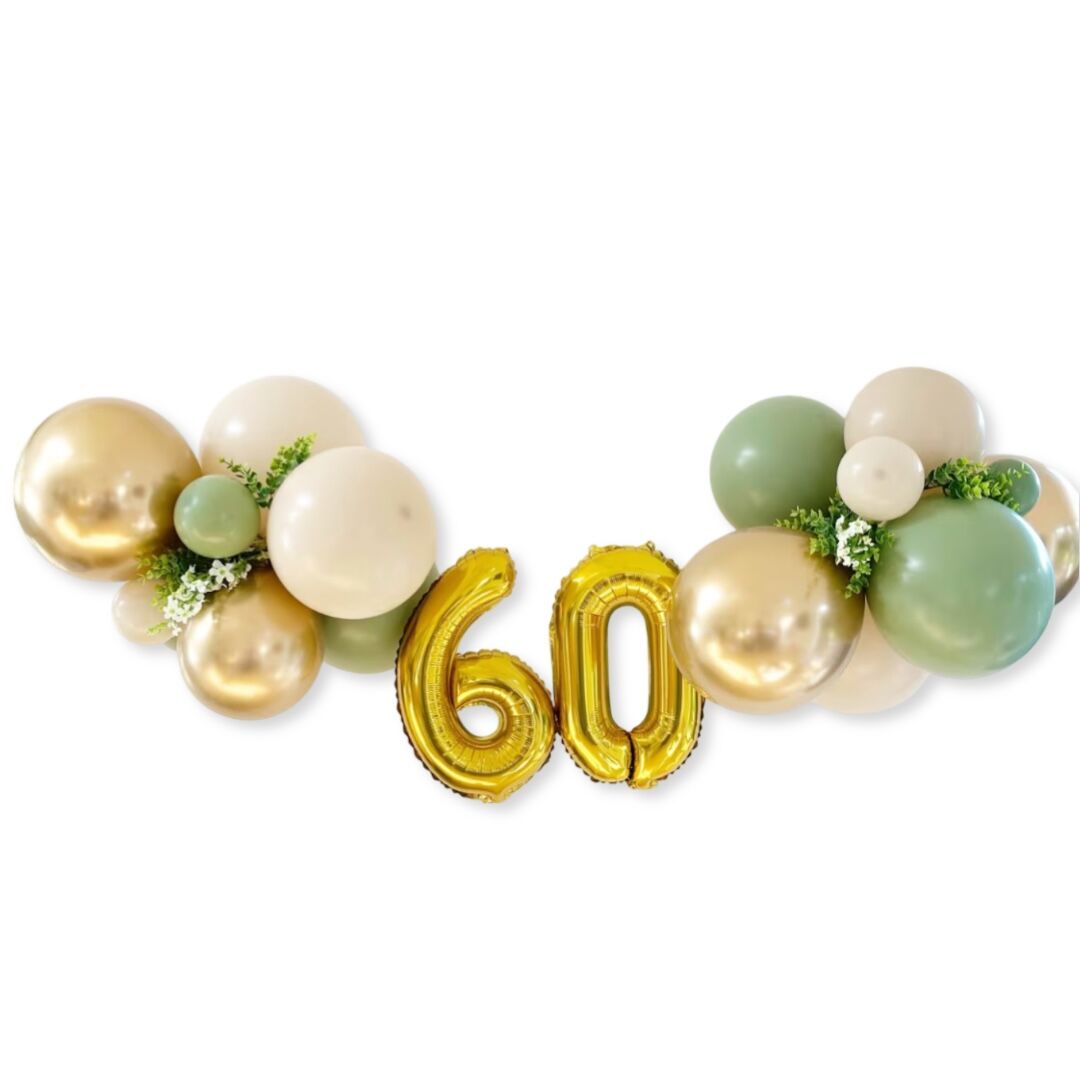 Any Number Sage Green Balloon Bunting