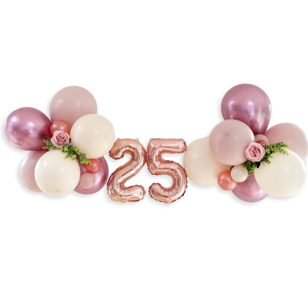 Any Number Rose Gold Balloon Bunting