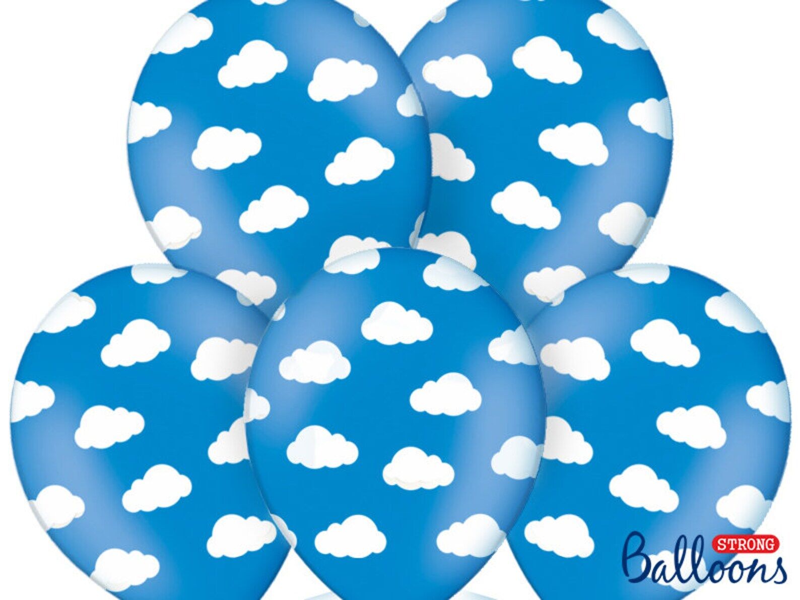 Blue Cloud Latex Balloons